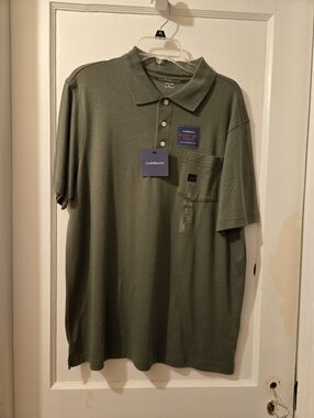 Men’s Olive Green Polo Shirt with Pocket